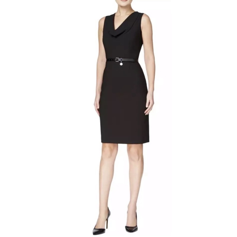Sleeveless Cowl Neck Wear To Work Dress